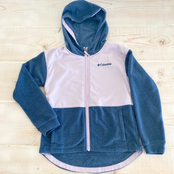 Columbia Other - Columbia girls S'More Adventure Hybrid fleece hoodie purple and blue. Like new